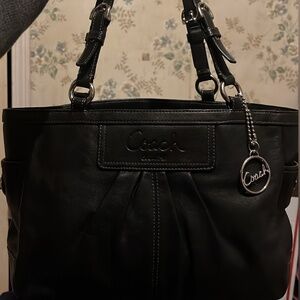 Coach Pleated leather tote